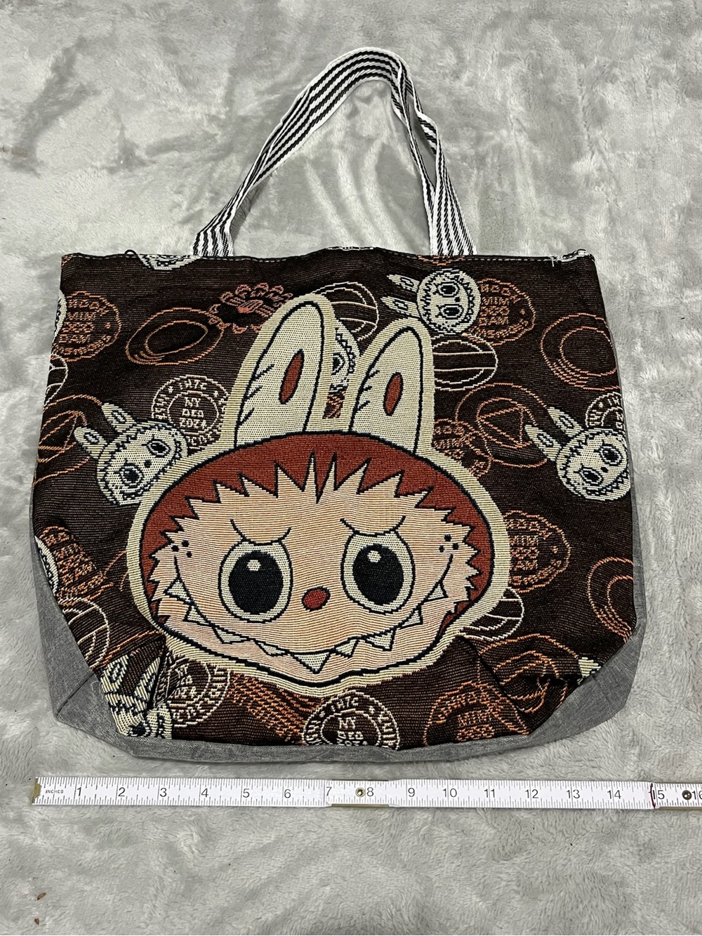 🔥 HTF Pop Mart "The Monsters" Labubu Woven Tapestry Tote Bag 🔥 - Picture 2 of 8